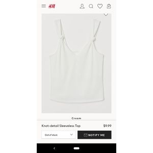 Knot Detail Sleeveless Top